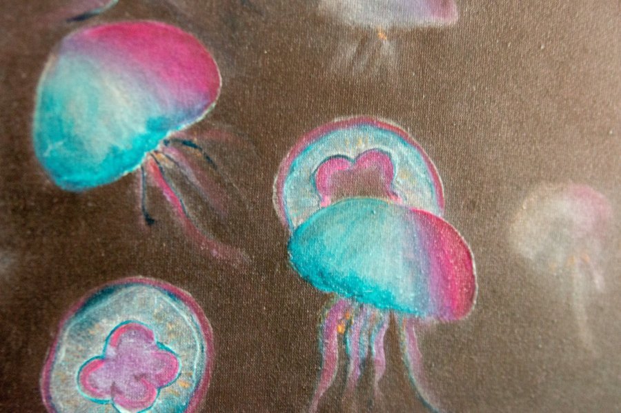 Brainfetti Surreal Neon Party Adventure Painting by Debbie Vervoort