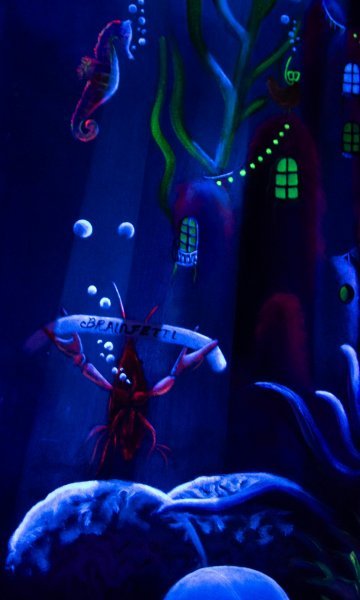 Brainfetti Surreal Neon Party Adventure Painting by Debbie Vervoort