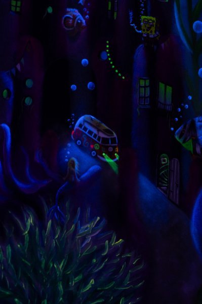 Brainfetti Surreal Neon Party Adventure Painting by Debbie Vervoort