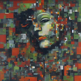 Digital Art "Echoes of Instrumentality" by digital artist MeaHau at Jose Art Gallery