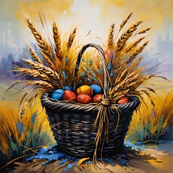 Arte digital "Colores de renovación: Un momento tropical de Pascua", artista digital MeaHau en Jose Art Gallery