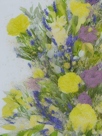 Цифрове мистецтво "Сонячний букет надії та зростання", цифровий художник MeaHau в Jose Art Gallery