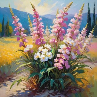 Цифрове мистецтво "Квітки оновлення та надії", цифровий художник MeaHau в Jose Art Gallery