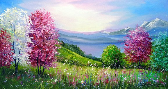 Spring in the mountains