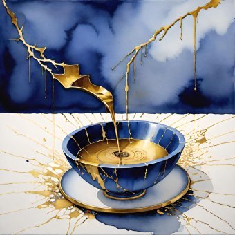 Digital Art "Moment of Time: Shine and Celebration" by digital artist MeaHau at Jose Art Gallery