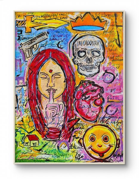 Immagine aggiuntiva 1: Arte moderna Genere Pittura "Spettro emotivo", pittore aditya singh thakur acrilico carta 