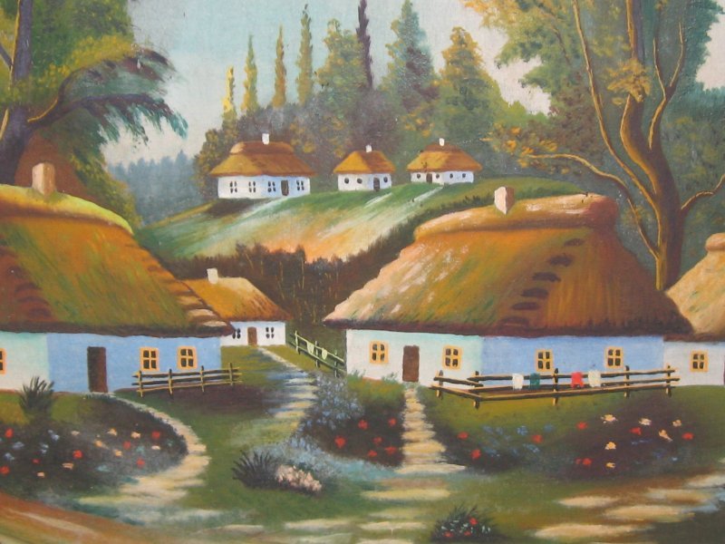 Village Painting by Severin Kiyan - Jose Art Gallery