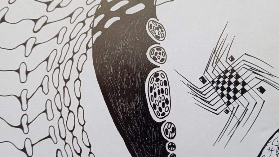 Immagine aggiuntiva 3: Surrealismo Ritratto Grafica "Accettazione", illustratore Nana penna stilografica cartone 