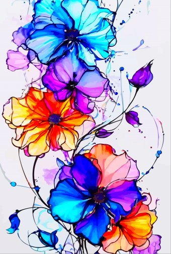 Цифрове мистецтво "Трансцендентні пелюстки на білому", цифровий художник Viktor Levchenko в Jose Art Gallery