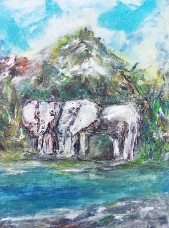 Éléphants de l'Himalaya