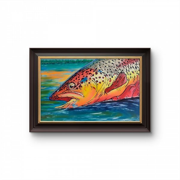 Imagen adicional 2: Arte pop Animalista Pintura "Llama del río", pintor ArKo óleo lienzo 