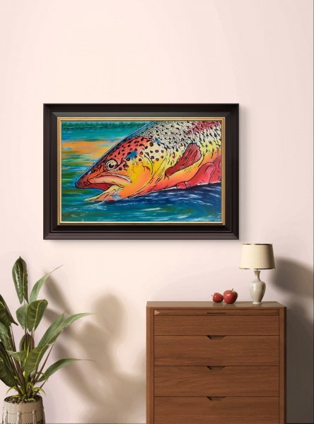 Imagen adicional 3: Arte pop Animalista Pintura "Llama del río", pintor ArKo óleo lienzo 