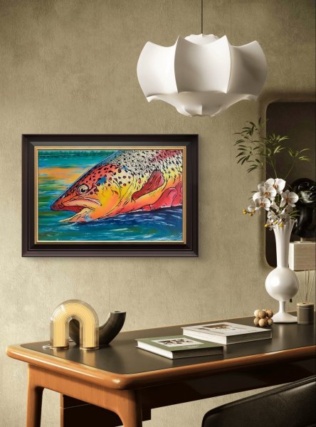 Imagen adicional 5: Arte pop Animalista Pintura "Llama del río", pintor ArKo óleo lienzo 