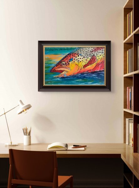 Imagen adicional 6: Arte pop Animalista Pintura "Llama del río", pintor ArKo óleo lienzo 