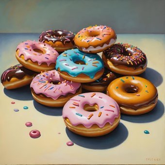 Digital Art "Savor the Flavor: Joy in Every Bite" by digital artist MeaHau at Jose Art Gallery