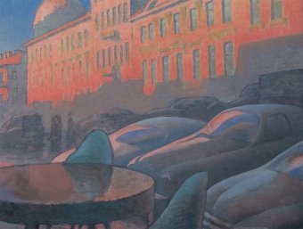 Живопис "КАФЕ НА СЬЄЗДОВСЬКІЙ.фрагмент", живописець Владимир Нойманн масло холст в Jose Art Gallery