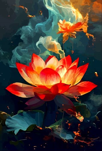 Цифрове мистецтво "Сюрреалізм космічного лотоса", цифровий художник Viktor Levchenko в Jose Art Gallery