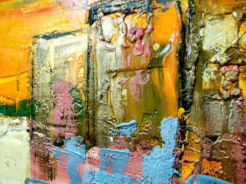 Additional view 2: Abstract Interior Painting BOGEMA by painter ALEX SAVART mixed method cardboard 