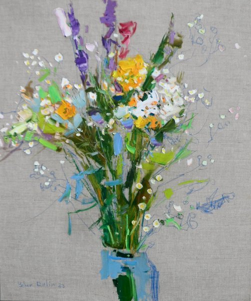 Additional view 3: Expressionism Flower Painting Wildflowers by painter Yehor Dulin oil canvas 