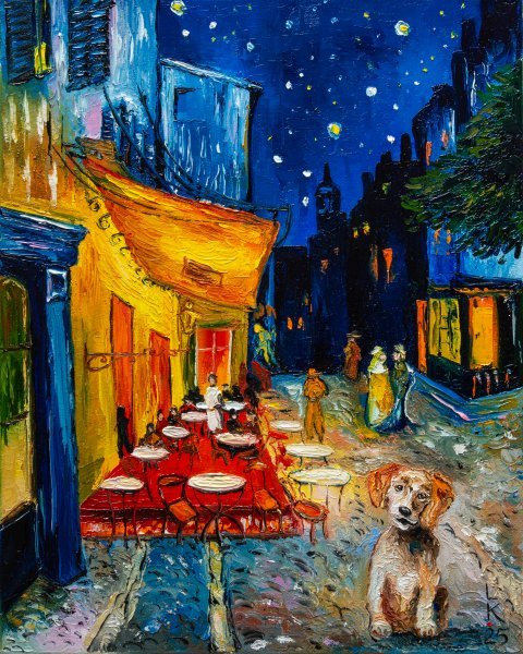 Who Let the Dog in the Paintin Painting by Liubov Kuptsova