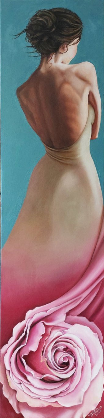 Painting "Aurearosa" by painter Emanuela De Petrillo oil canvas at Jose Art Gallery