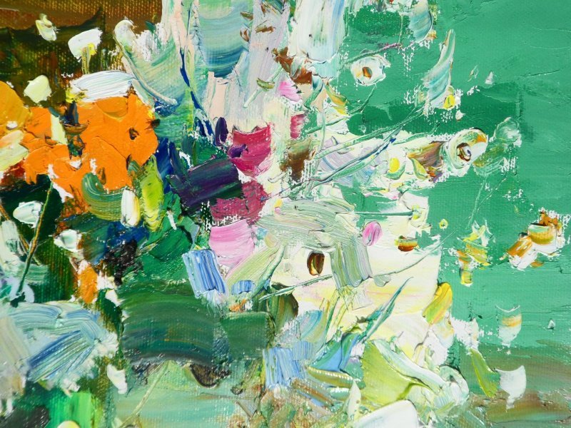 Additional view 5: Expressionism Flower Painting Wildflowers by painter Yehor Dulin oil canvas 