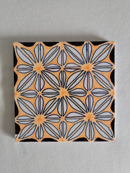 Dodatkowy obraz 3: Kubizm Miniatura Grafika "Element1357", ilustrator Mikhael MMS farba akrylowa płótno 