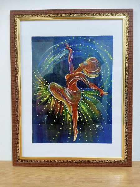 Additional view 1: Contemporary Art Portrait Painting Symphony of Her Soul by painter SK_Art acrylic canvas 