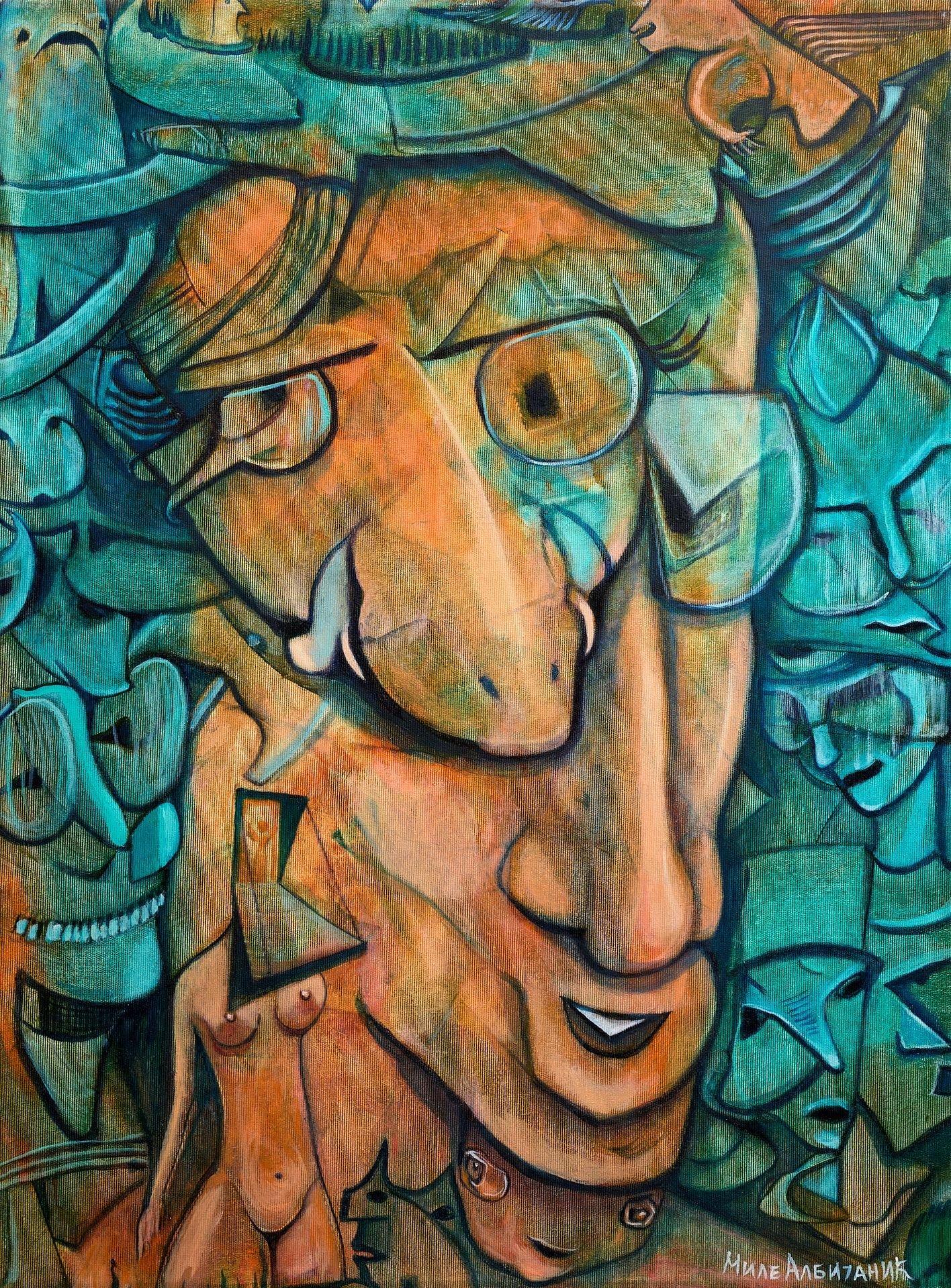 (De)humanization oil on canvas Painting by ALBIART