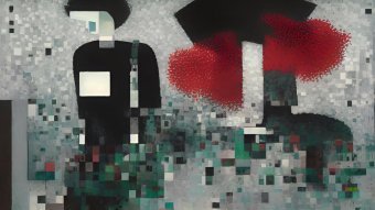 Digital Art "Extreme: Bold Red and Black Design" by digital artist MeaHau at Jose Art Gallery