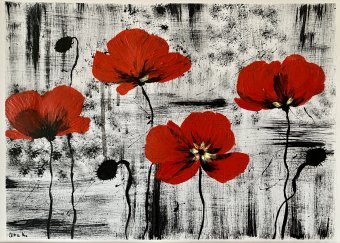 Живопись "Зонт убежища", живописец Helha K. акрил бумага в Jose Art Gallery