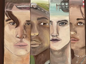 Painting "Outerbanks" by painter Alana woods acrylic canvas at Jose Art Gallery