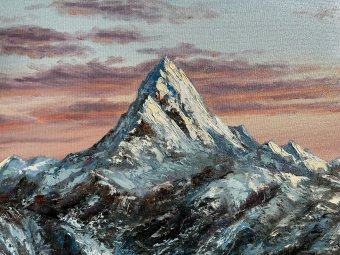 Peinture "Montagnes", peintre Stepan Ribkevich huile carton à la Jose Art Gallery