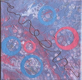 Painting "Circus" by painter Lana Abrieu acrylic canvas at Jose Art Gallery