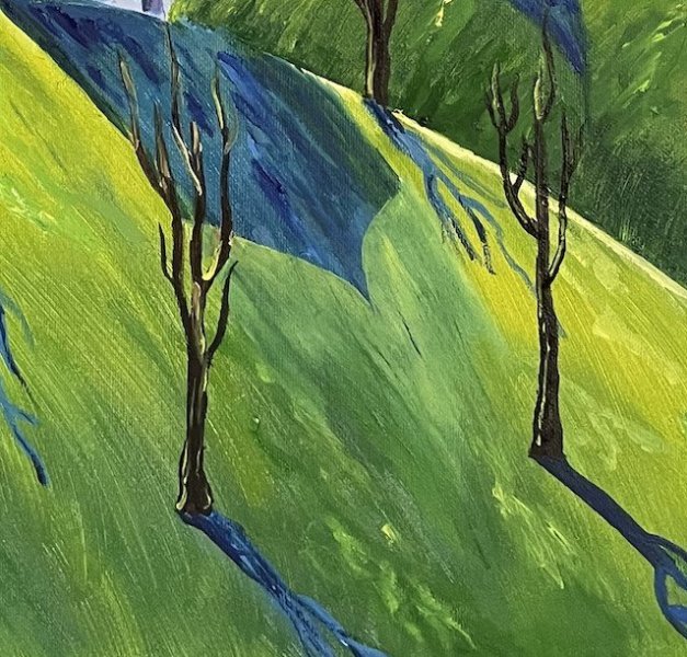 Дополнительное изображение 7: Импрессионизм Пейзаж Живопись "Мир ночи: Луна и Мечты" живописец Людмила Рябкова масло холст 