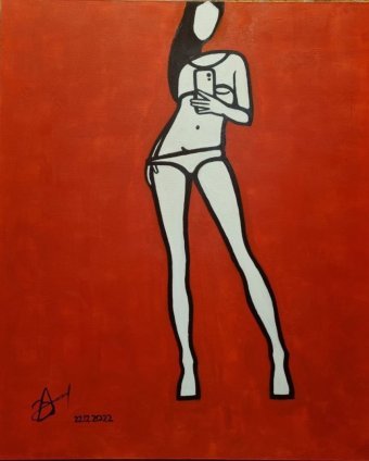 Peinture "Nu №2", peintre Alexandr Zaikin acrylique toile à la Jose Art Gallery