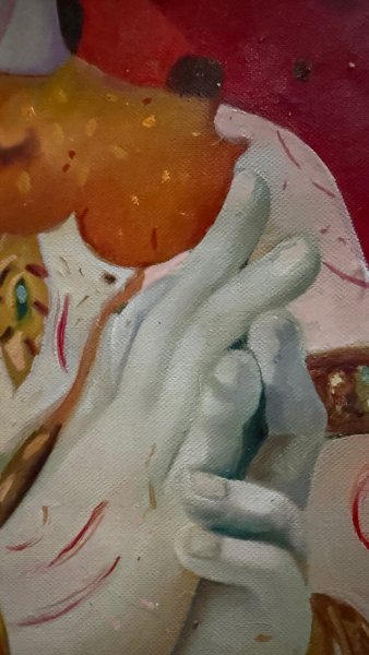 Дополнительное изображение 2: Абстракционизм Мифологический Живопись "Courage" живописец Constantin Roucault масло холст 