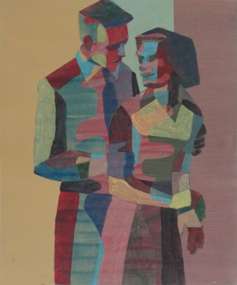 Couple in Abstraction. Romance and Trend