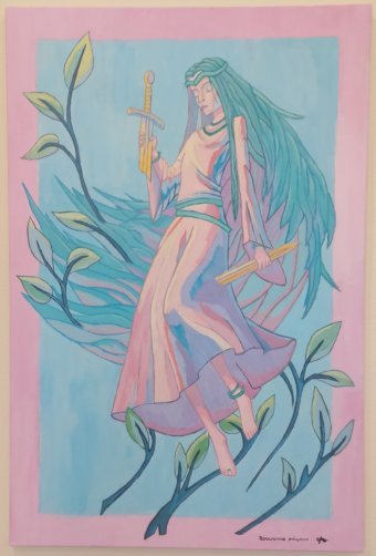Painting "A promise fulfilled" by painter Arigos acrylic canvas at Jose Art Gallery