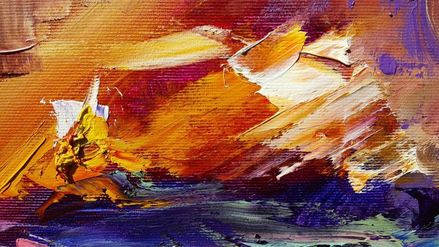 Expressive Evening Cityscape Sorrento Coast Painting by Viktoria
