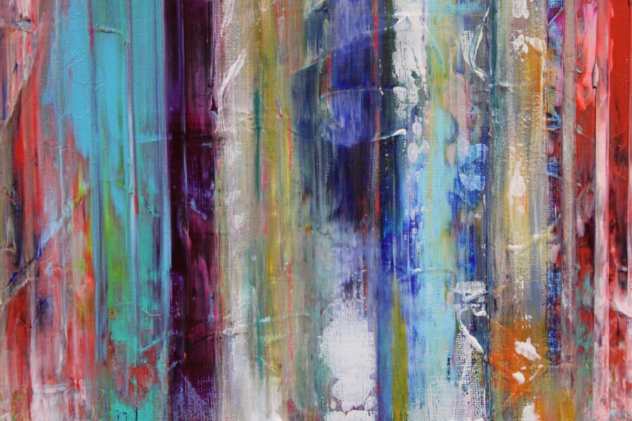 Additional view 1: Abstract Interior Painting Verticool XII by painter Vinet-Larente acrylic canvas 