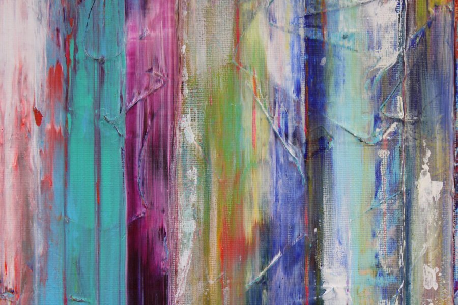 Additional view 2: Abstract Interior Painting Verticool XII by painter Vinet-Larente acrylic canvas 