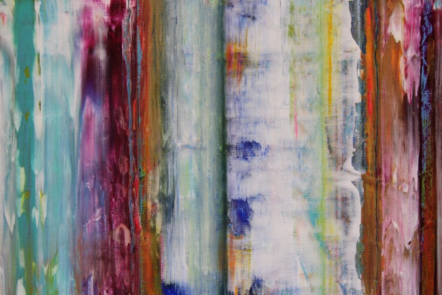 Additional view 1: Abstract Interior Painting Verticool XIII by painter Vinet-Larente acrylic canvas 