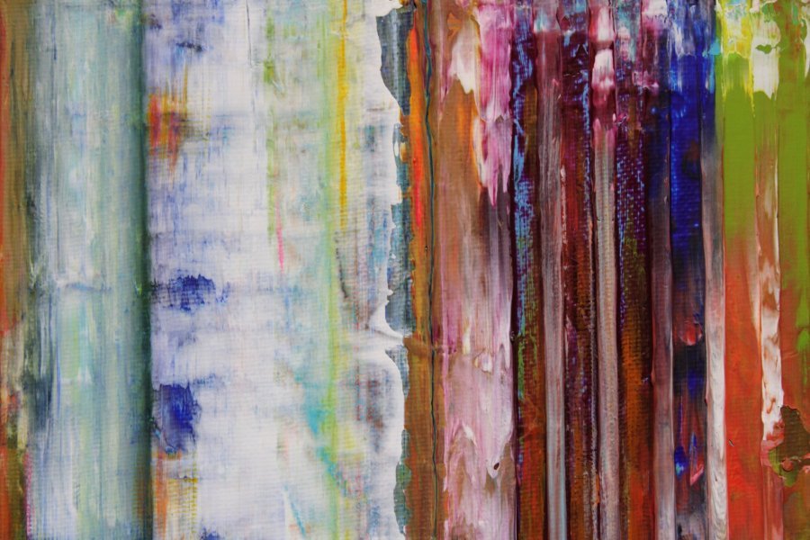 Additional view 3: Abstract Interior Painting Verticool XIII by painter Vinet-Larente acrylic canvas 