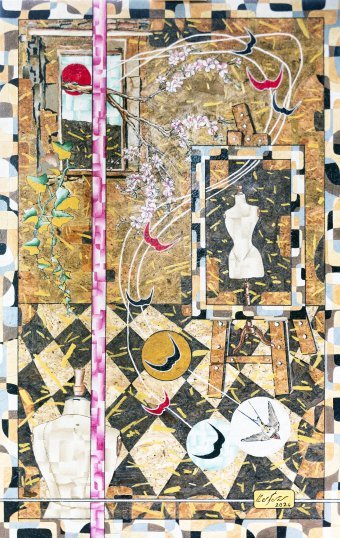 Spring Portrait: Conceptual Art on Wood