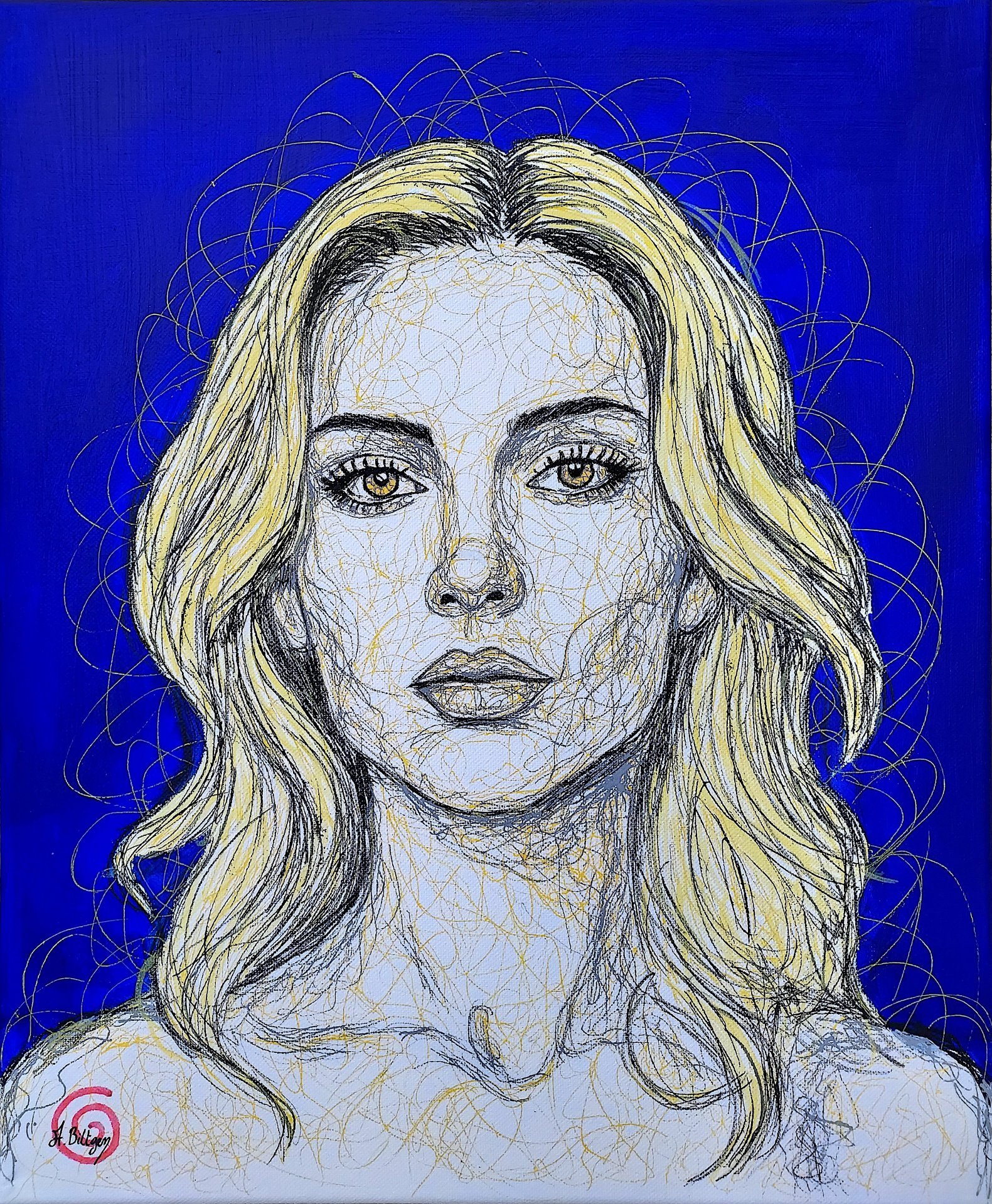 Lines of Quiet Strength Painting by Axelle Biltgen
