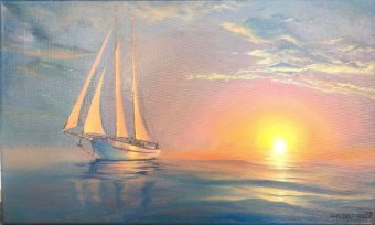 Painting "The way home" by painter innessikmax oil canvas at Jose Art Gallery
