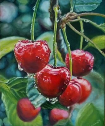 Painting "The long-awaited rain" by painter innessikmax oil canvas at Jose Art Gallery