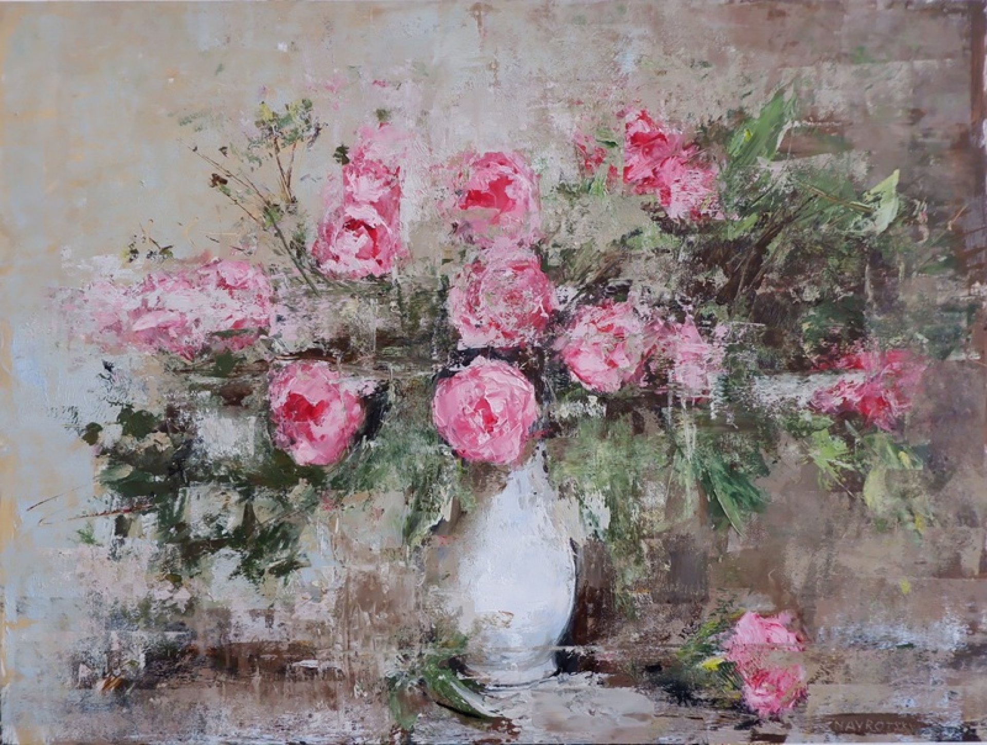 Flower in a Vase カッティングダイ　#91 flower-painting-flowers-in-a-