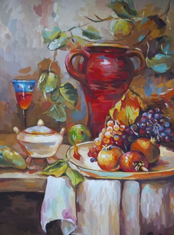 Pintura "Naturaleza muerta", pintor Katerina Romanyuk gouache papel en Jose Art Gallery